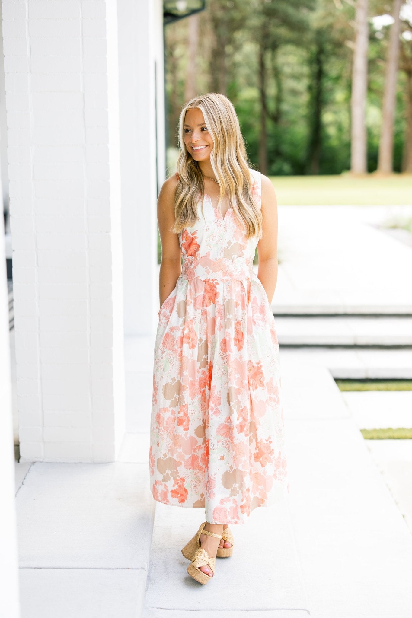 Only Yours Orange Floral Dress ~FINAL SALE~