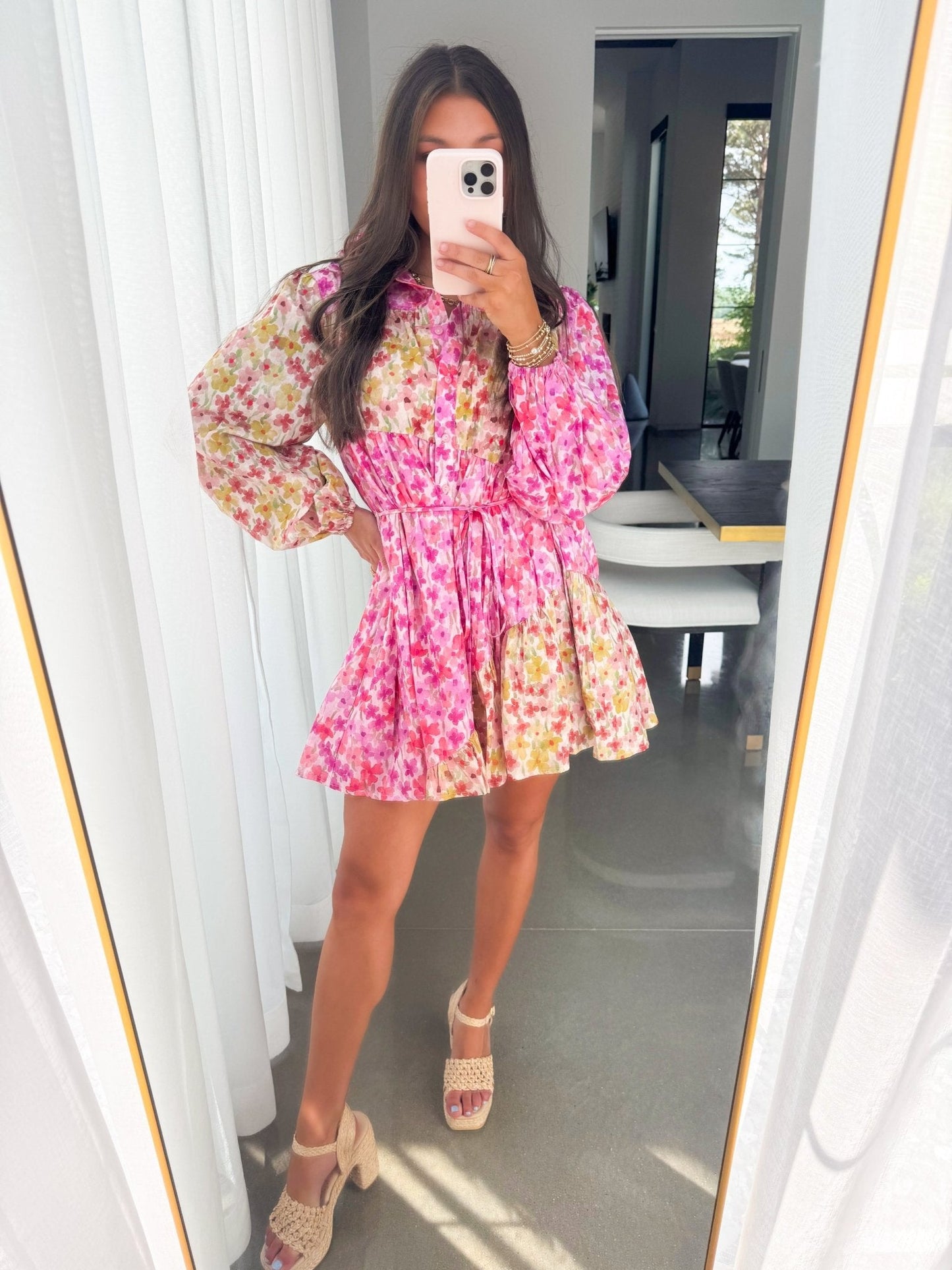 Beautiful Blooms Pink Floral Dress ~FINAL SALE~