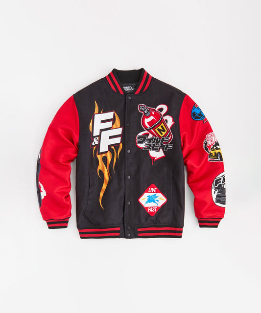 Fast & Furious Control the Drift Varsity Jacket - Black