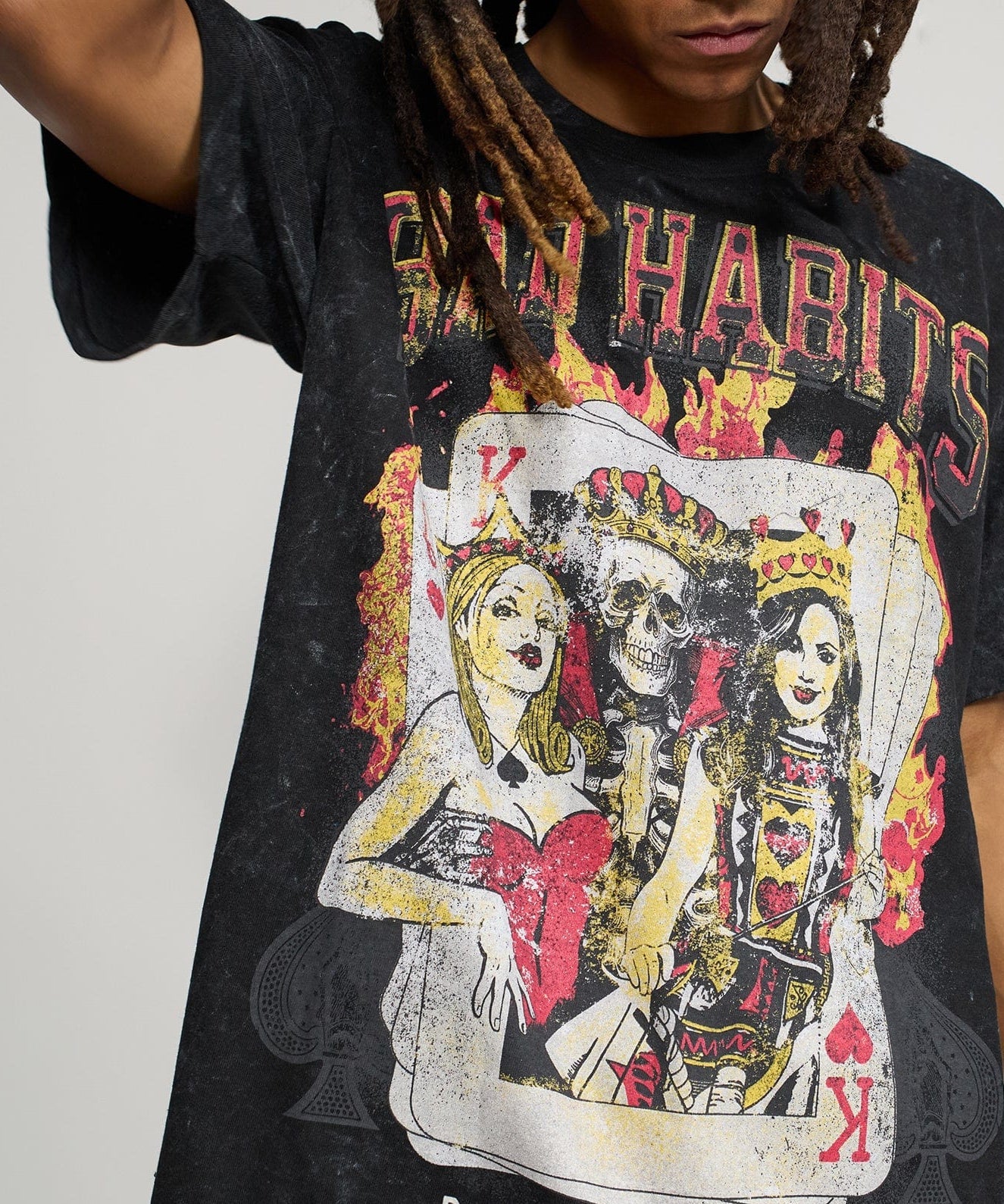 Bad Habits Washed Short Sleeve Tee - Black