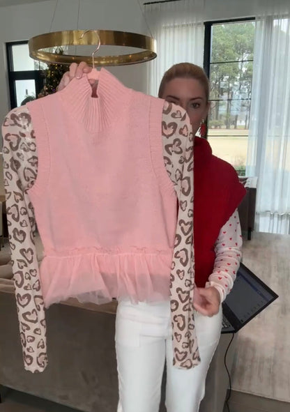 Flirty in Powder Pink Sweater Top ~FINAL SALE~