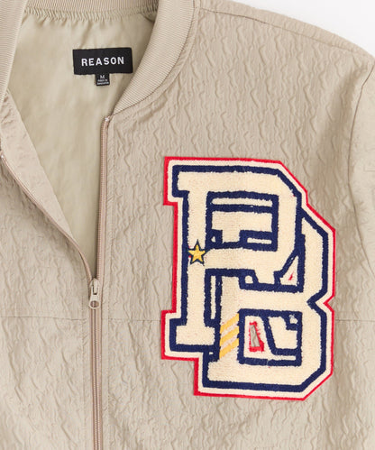 Coaches Chenille Patched Jacket - Light Green