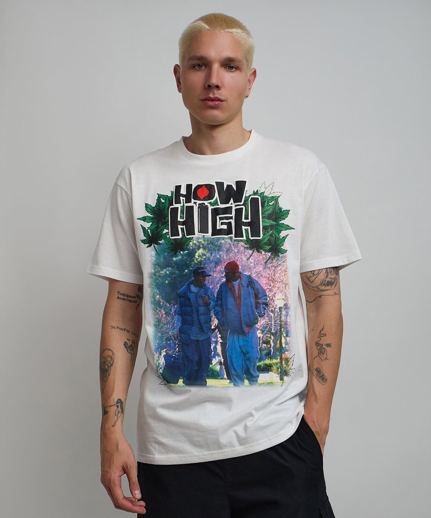 How High Bootleg Short Sleeve Tee - White