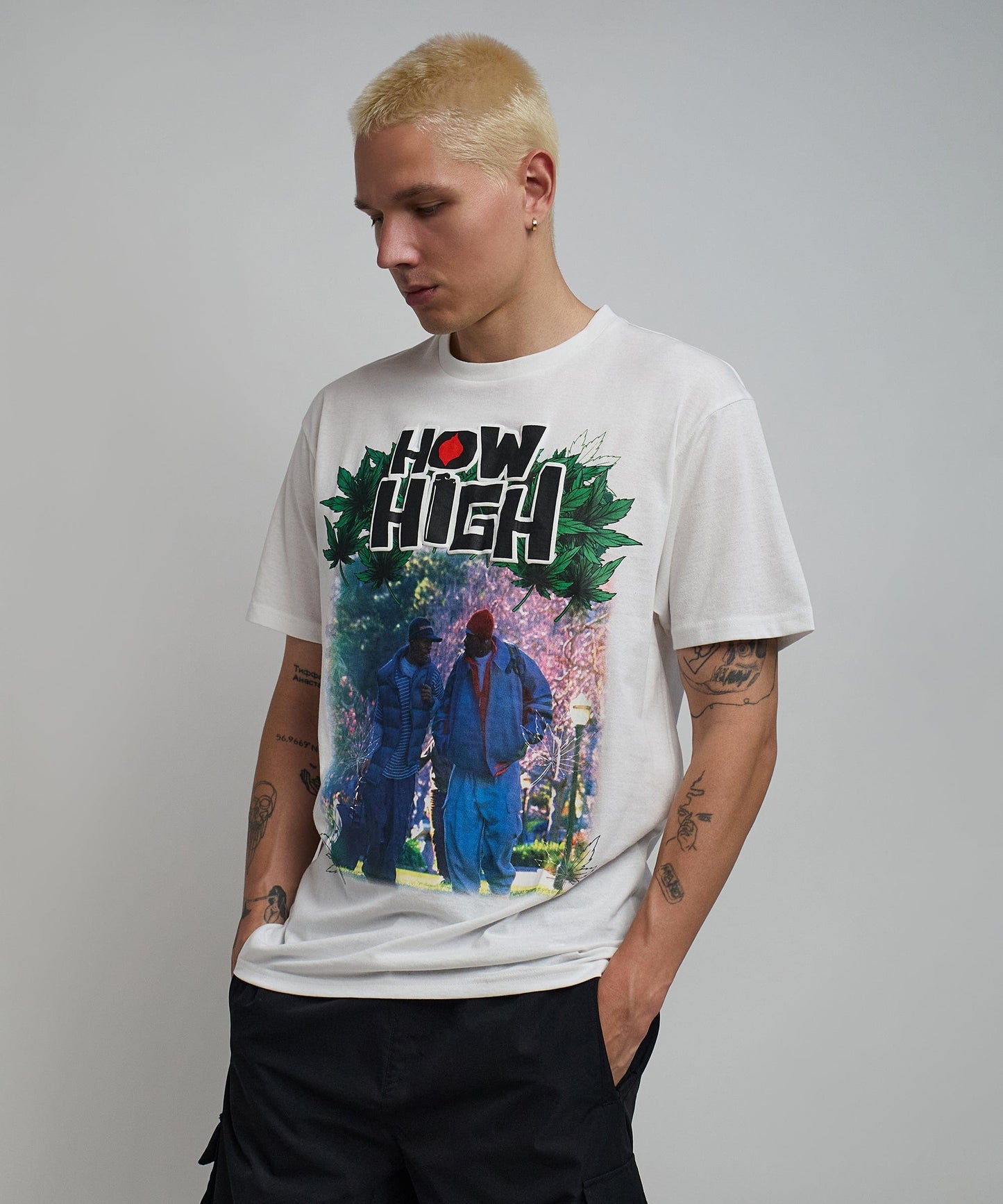 How High Bootleg Short Sleeve Tee - White