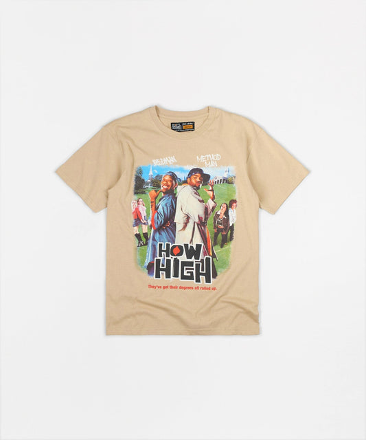 How High Poster Short Sleeve Tee - Sand