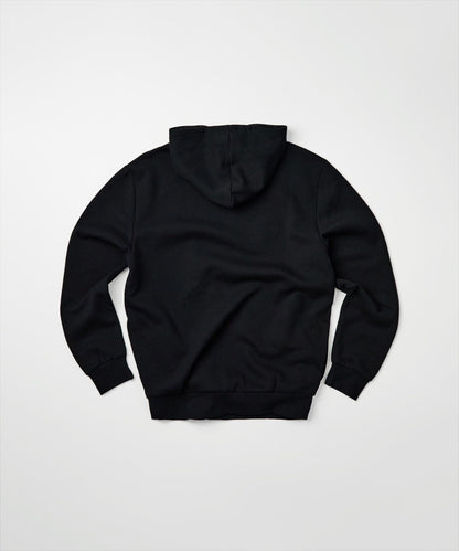 How High Oversized Front Print Hoodie - Black