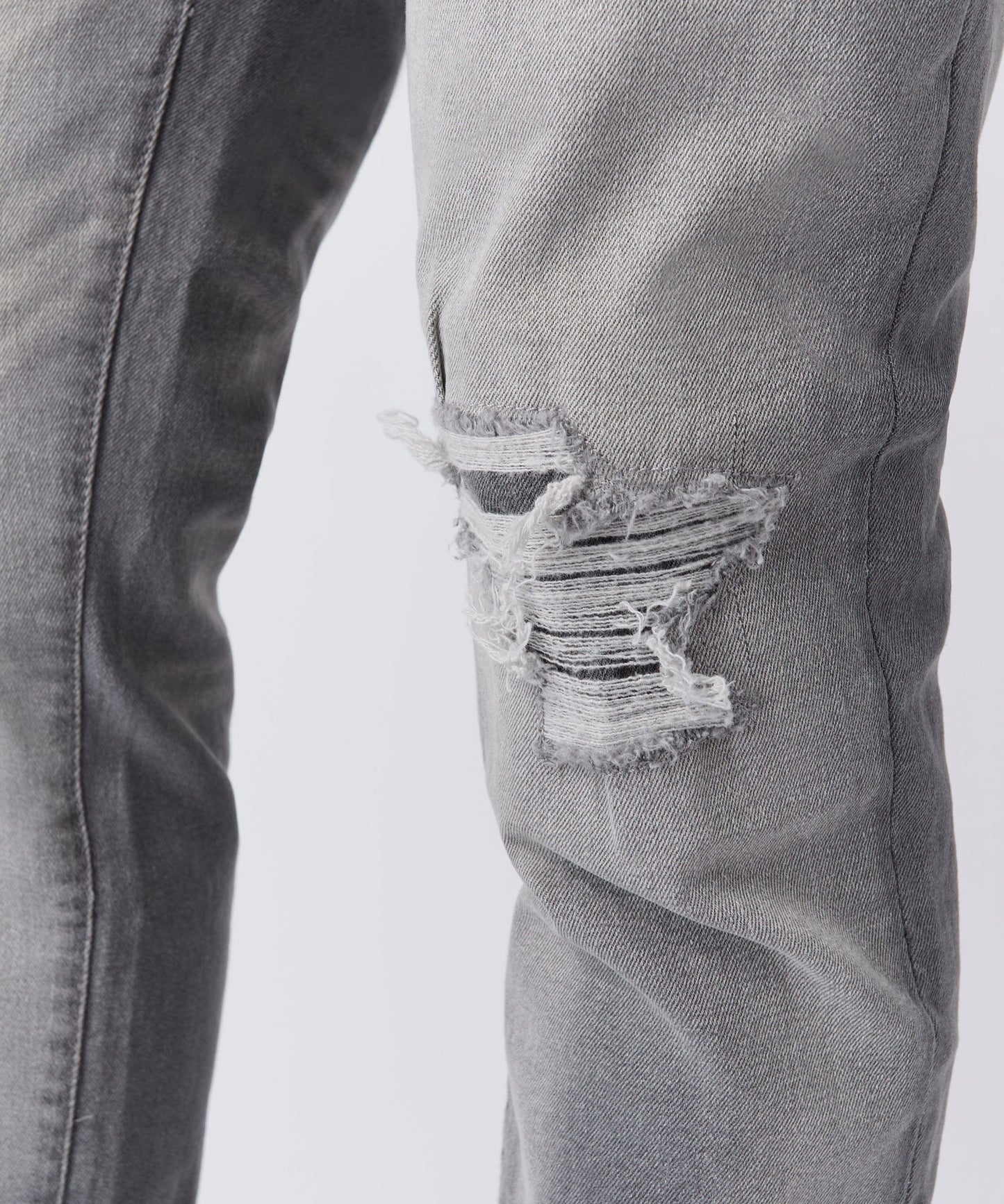 Rip and Repair Denim Jeans - Grey