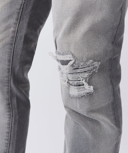 Rip and Repair Denim Jeans - Grey
