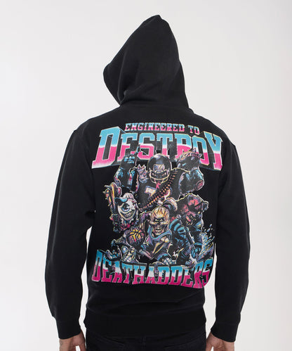 Mishka Engineered To Destroy Back Print Hoodie - Black