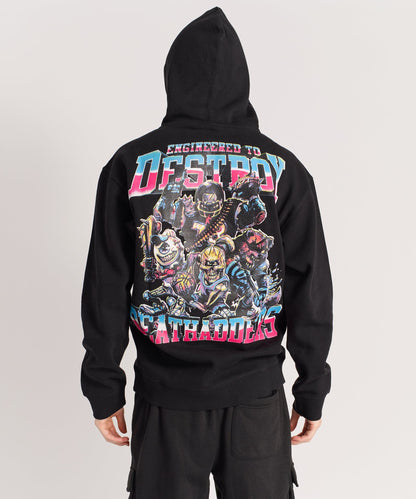 Mishka Engineered To Destroy Back Print Hoodie - Black