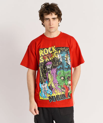 Mishka Still King Embroidered Short Sleeve Tee - Red