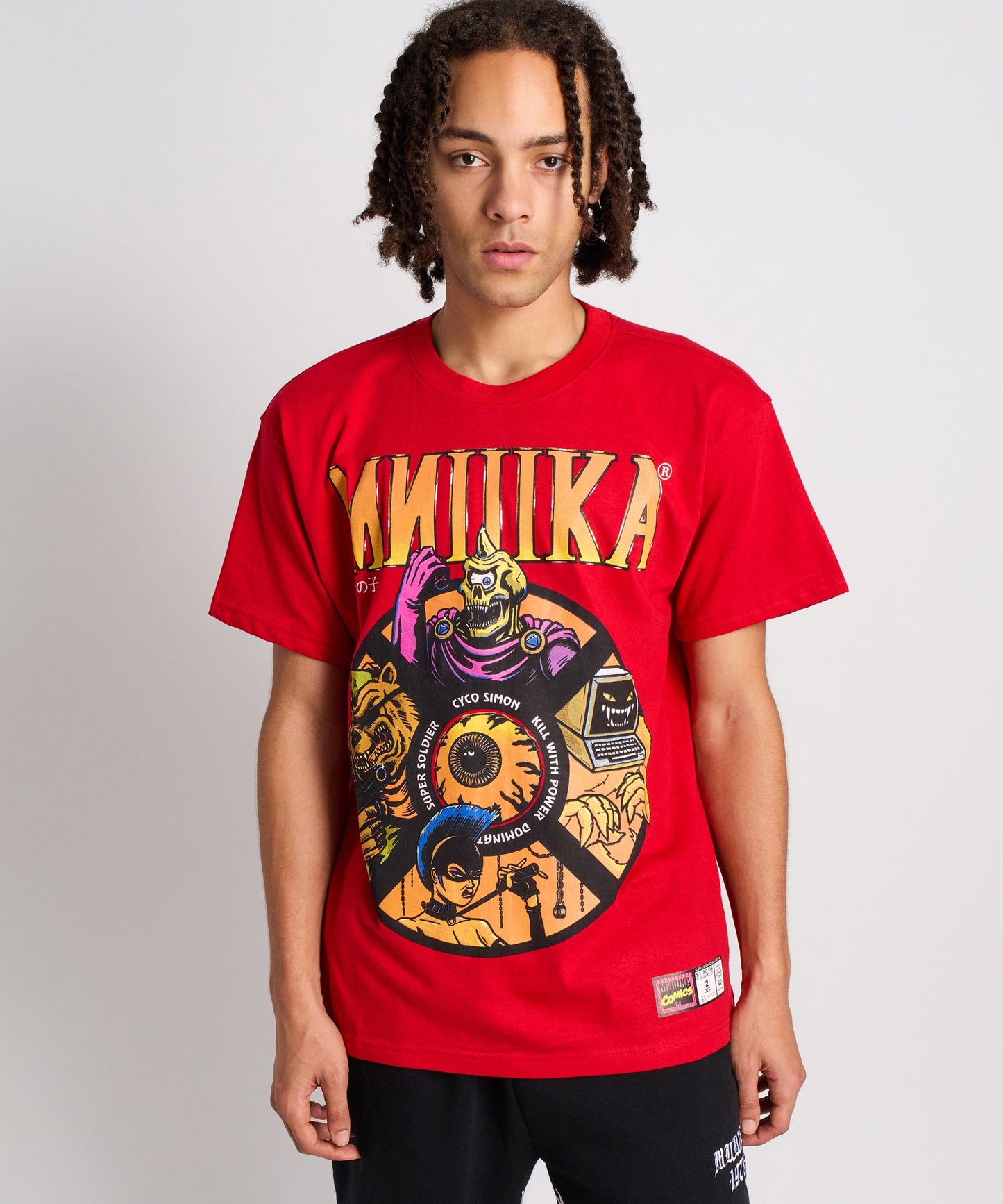 Mishka Characters Short Sleeve Tee - Red