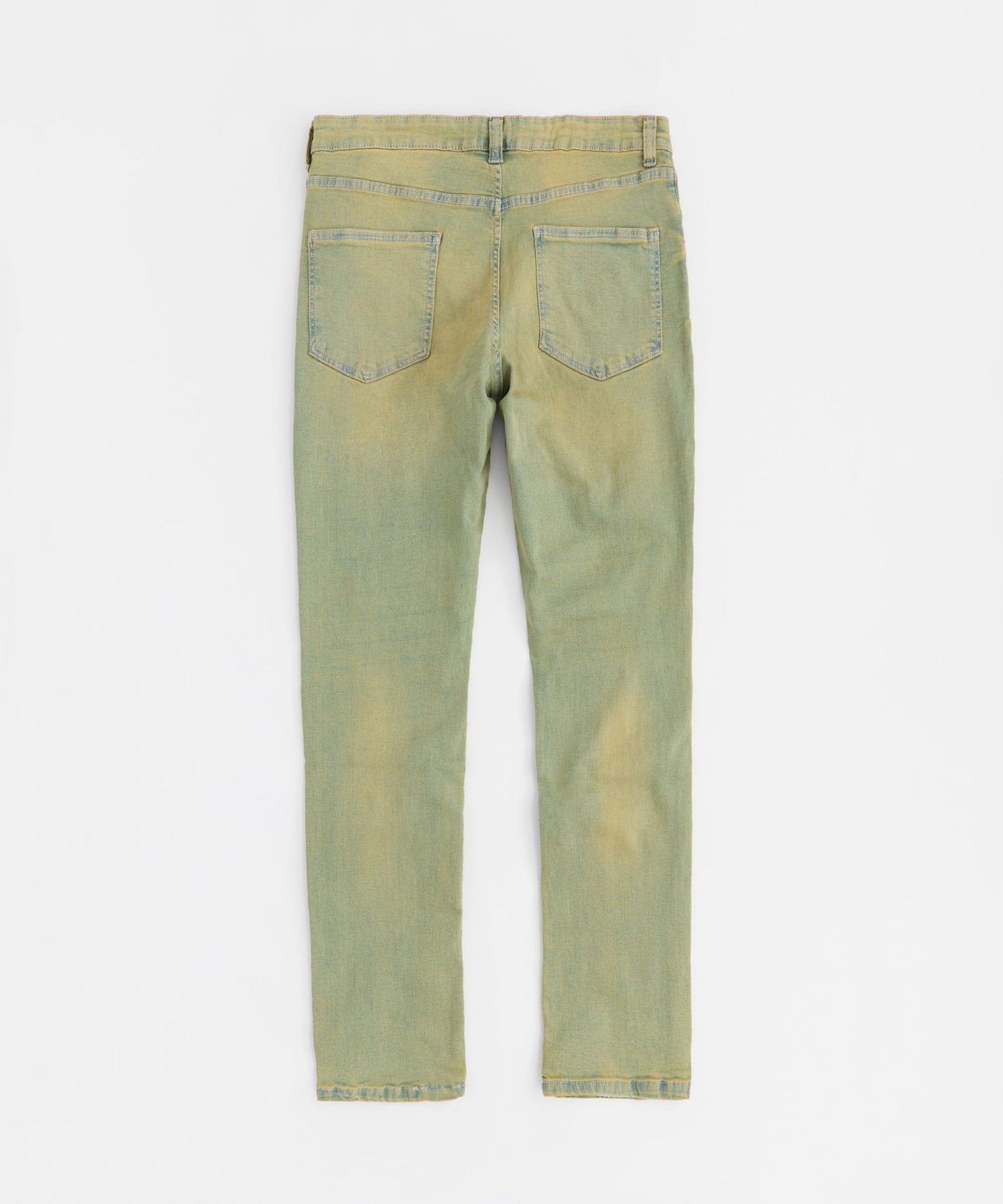 Ripped And Repaired Denim Pants - Vintage Blue