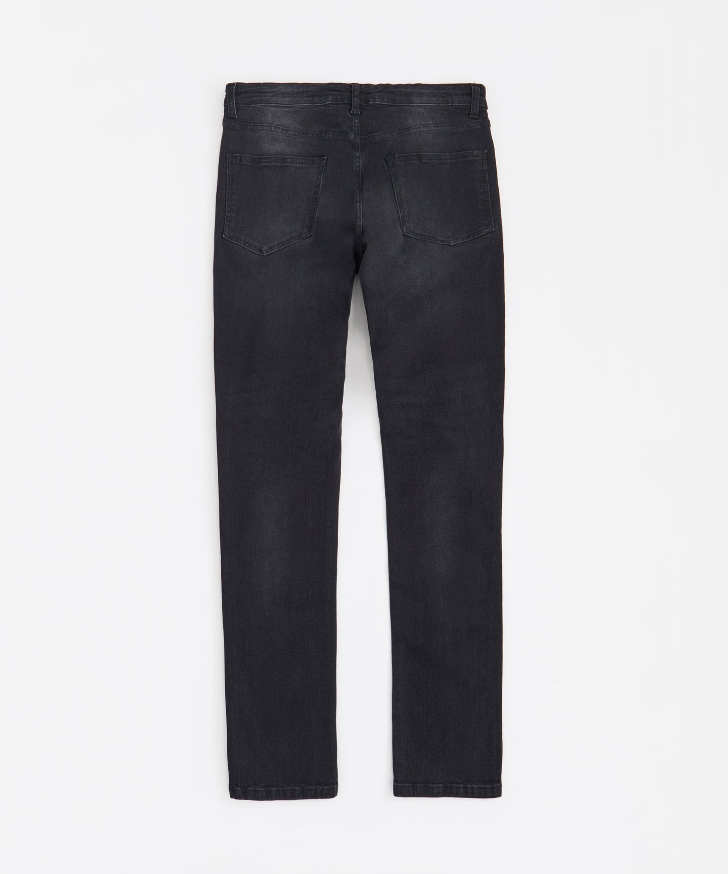 Rip and Repaired Denim Jeans - Black