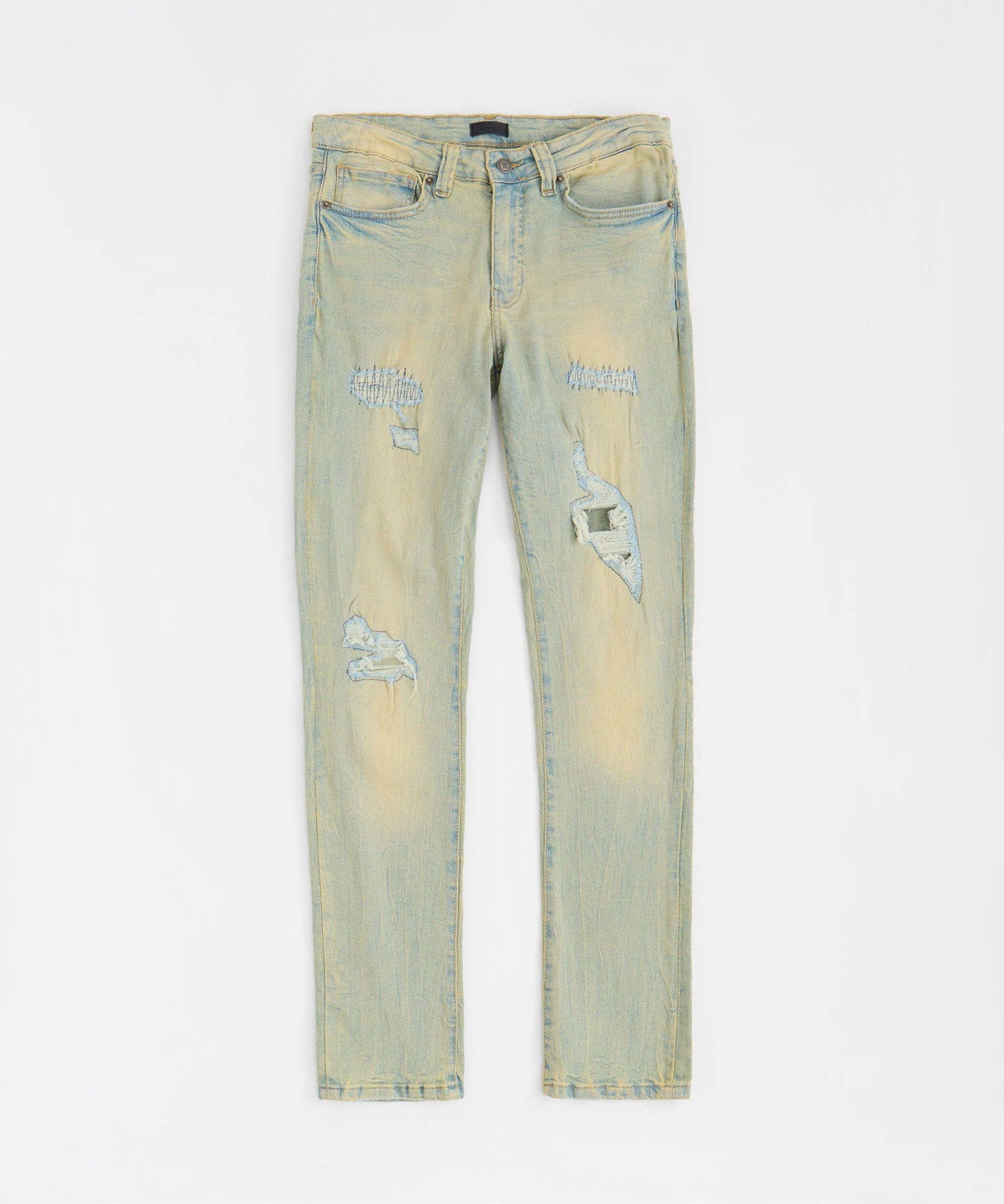 Rip and Repair Denim Jeans - Light Blue