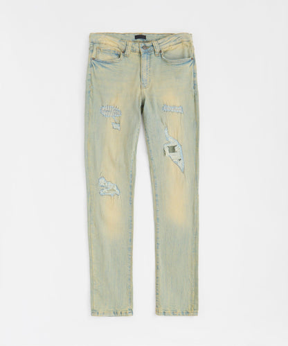Rip and Repair Denim Jeans - Light Blue