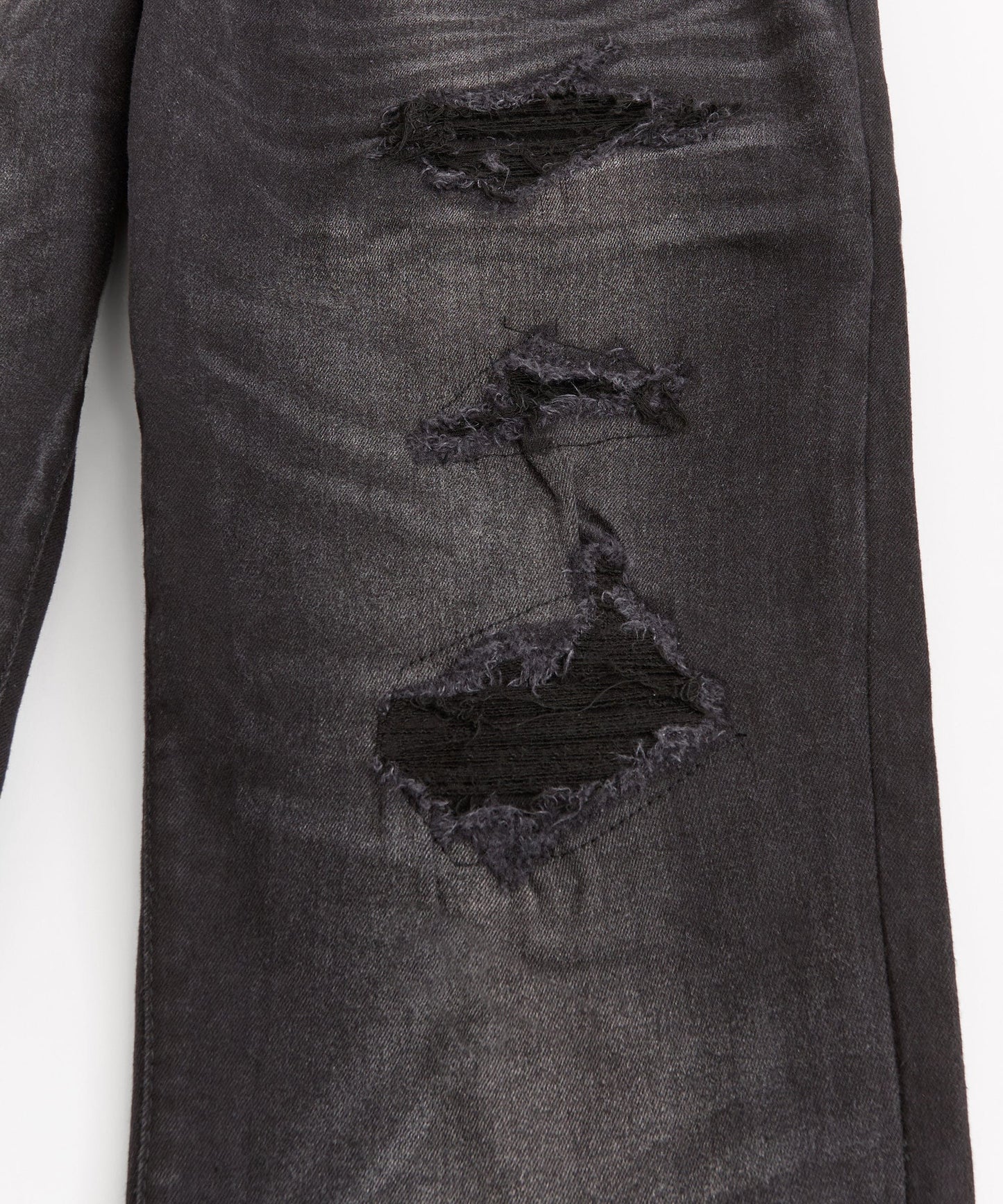 Rip And Repair Denim Jeans - Black