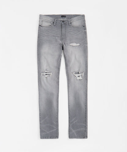 Rip and Repair Denim Jeans - Grey