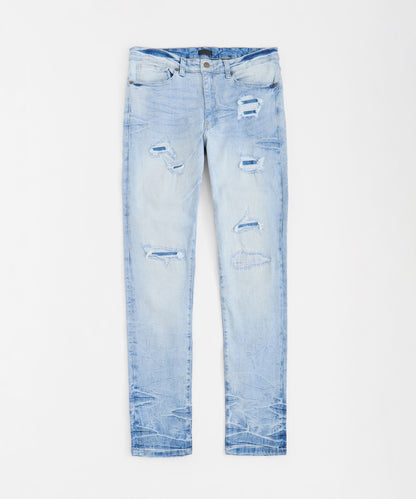 Rip And Repair Light Wash Denim Jeans