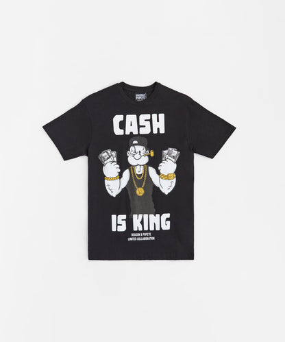 Popeye Cash Is King Short Sleeve Tee - Black