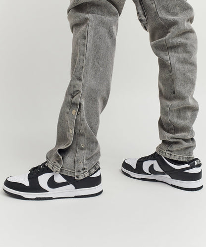 Robertson 3D Pocket Flare Denim Pant - Grey