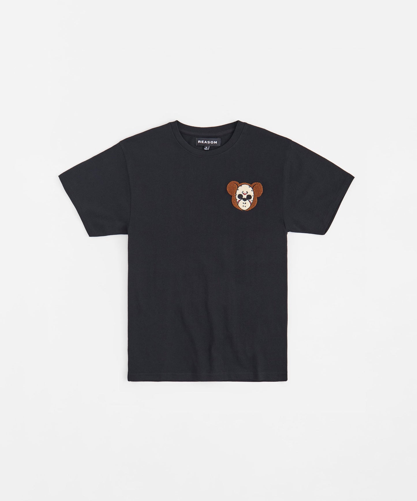 Chest Hit Grizzly Embroidered Short Sleeve Tee - Black