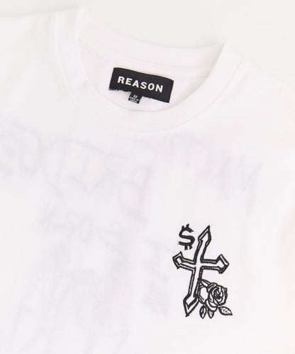 My Way Embroidered Short Sleeve Tee - White