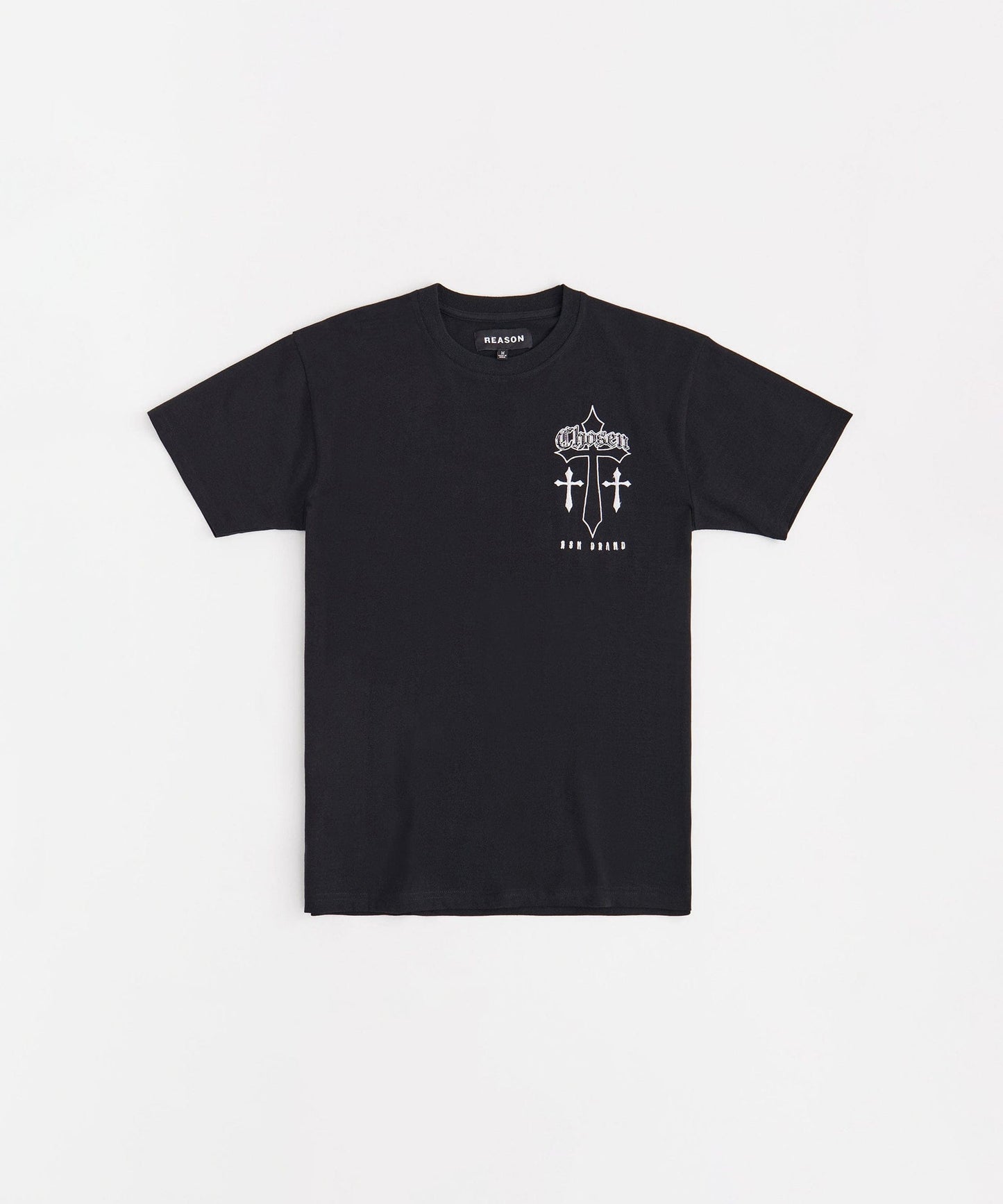 Chosen Cross Embroidered Short Sleeve Tee - Black