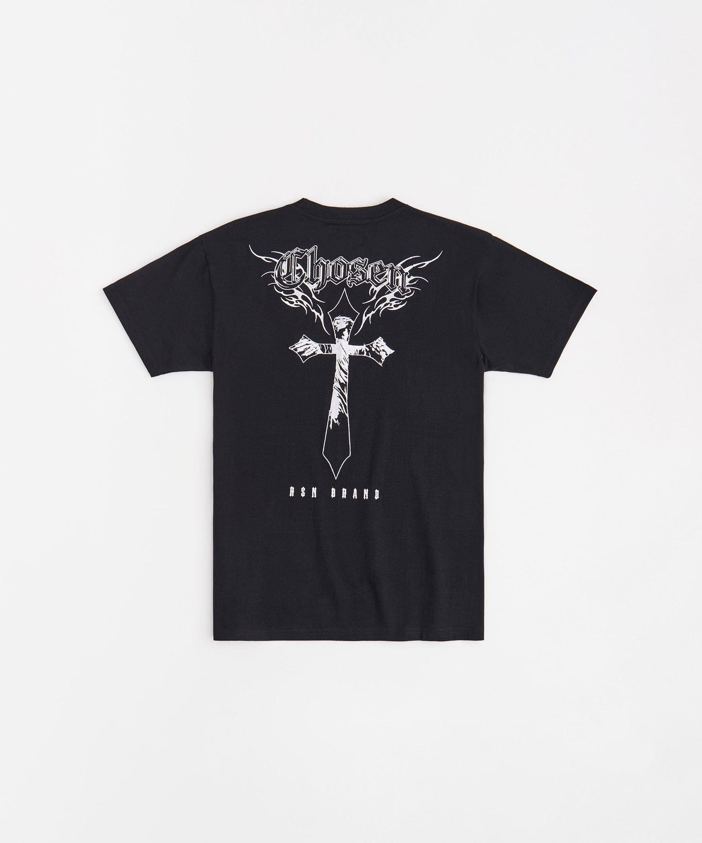 Chosen Cross Embroidered Short Sleeve Tee - Black