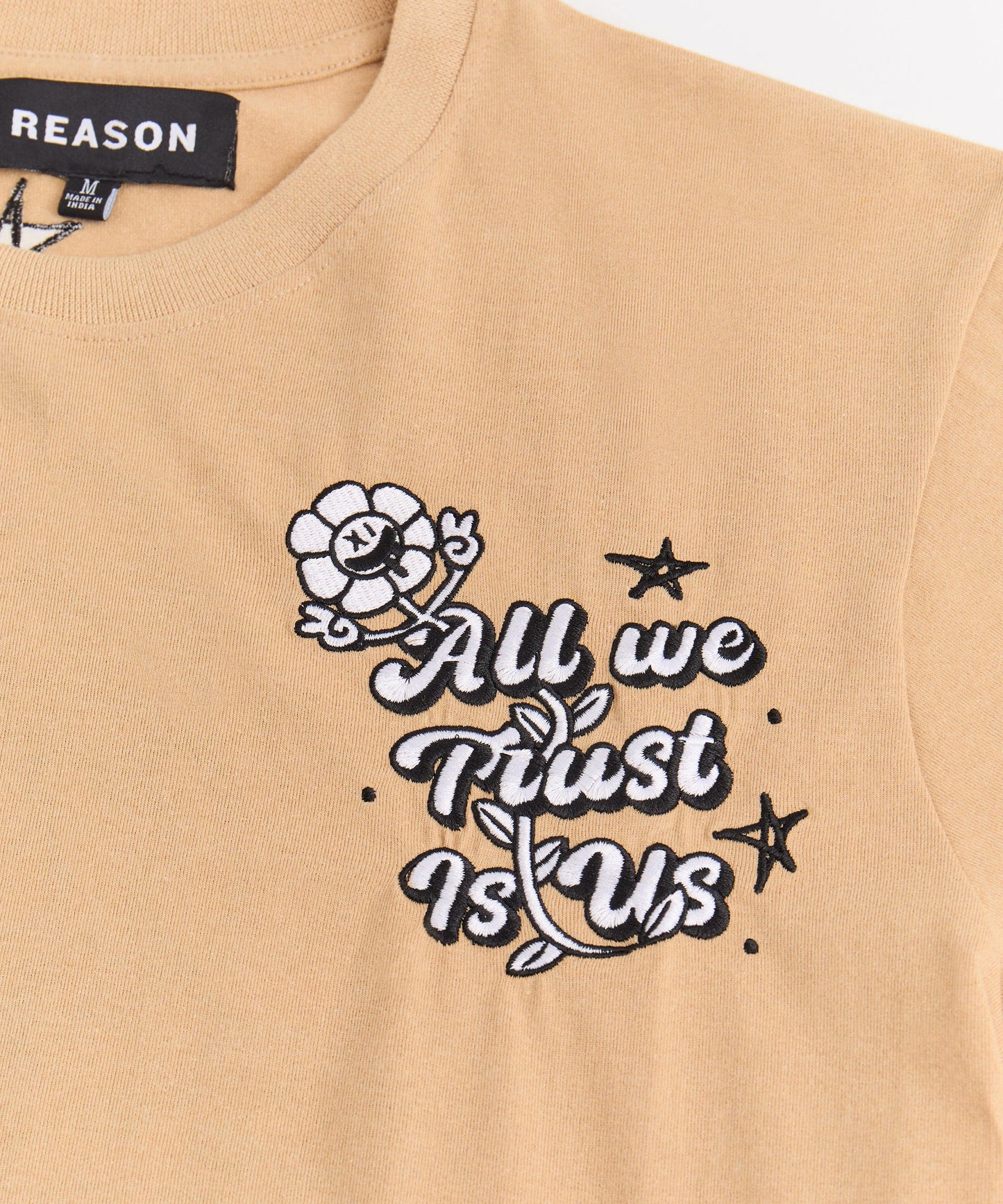 Loyalty Runs Deep Embroidered Short Sleeve Tee - Khaki