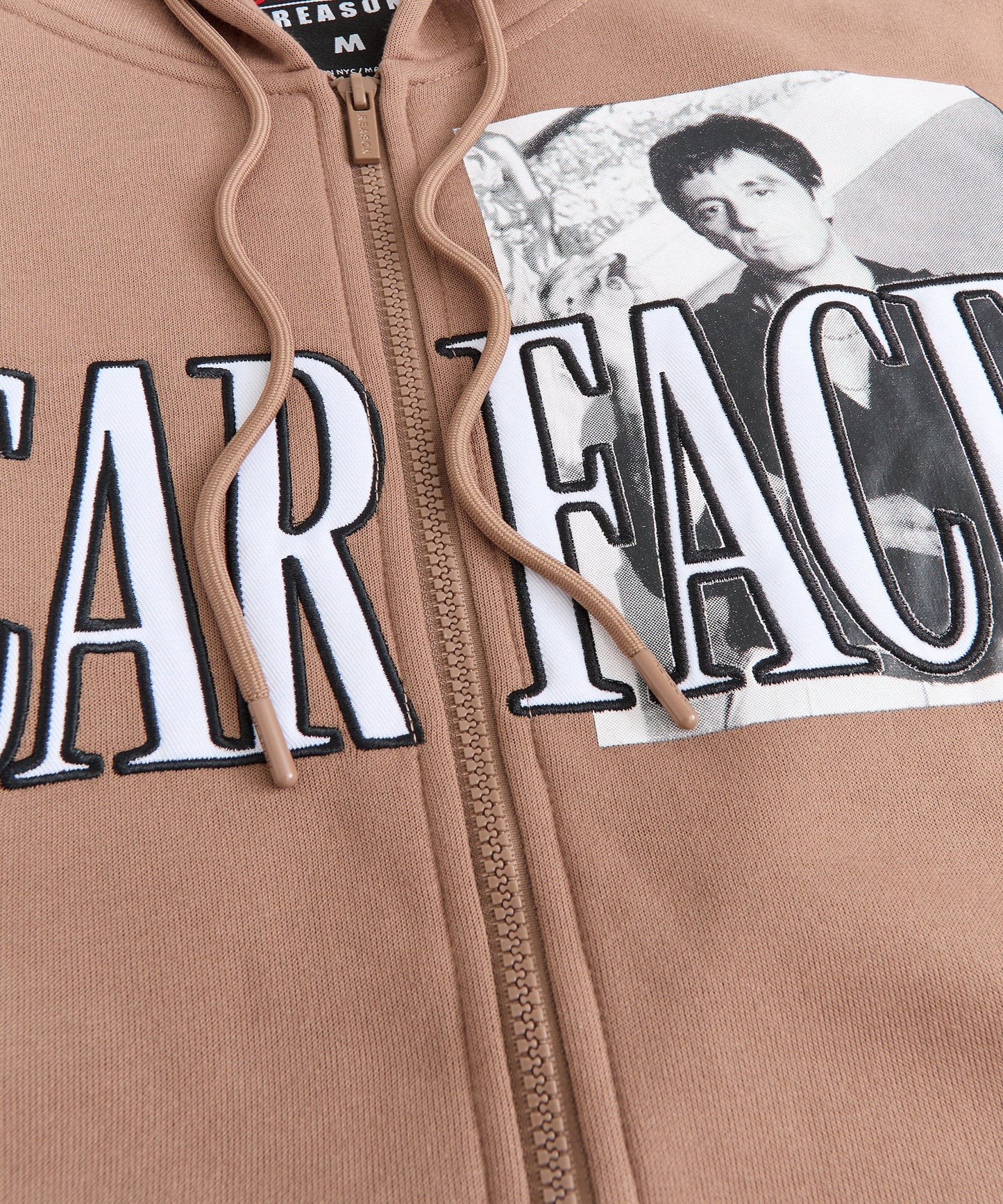 Scarface Embroidered Full Zip Hoodie - Brown
