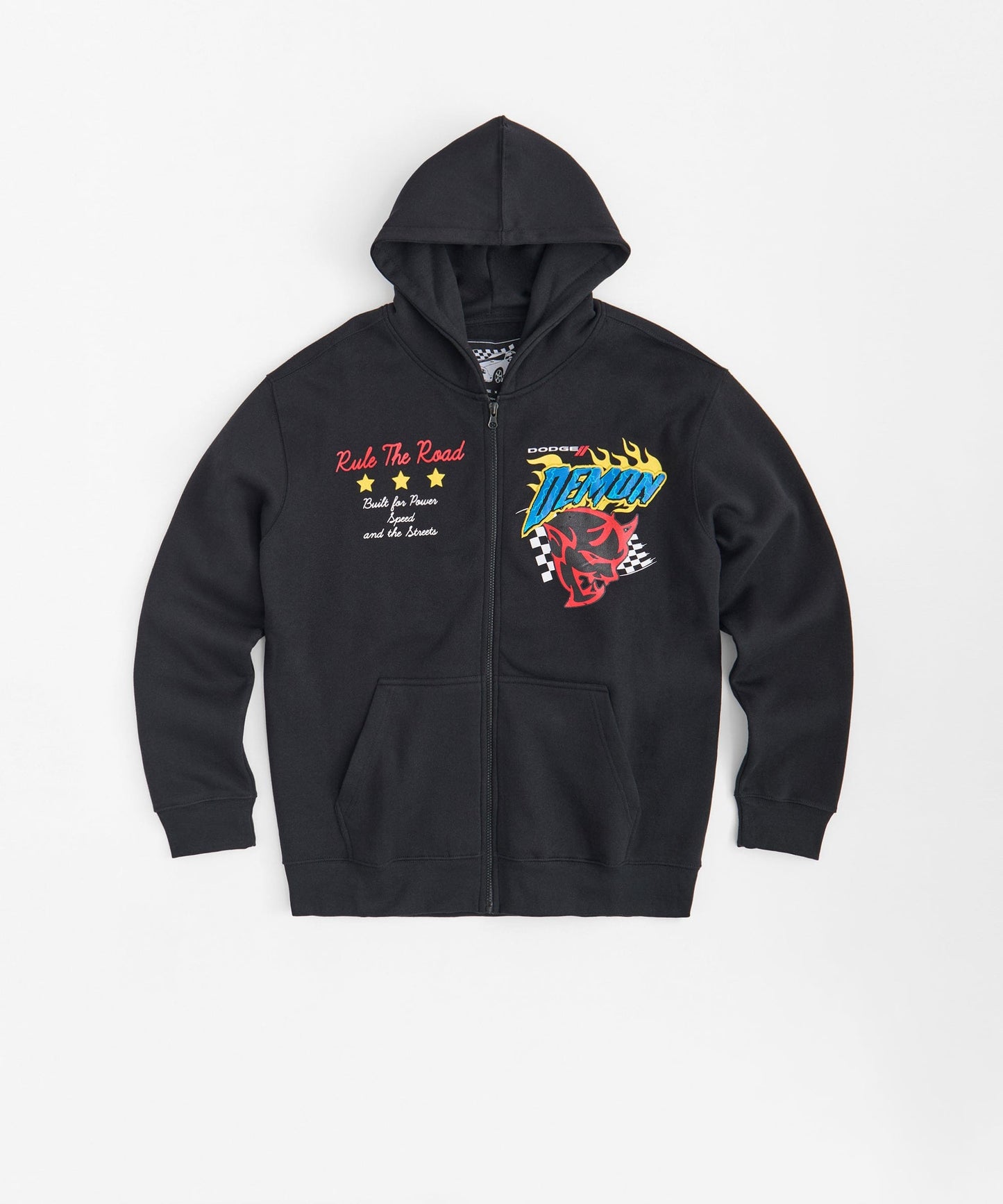 Dodge Demon Applique Full Zip Hoodie - Black