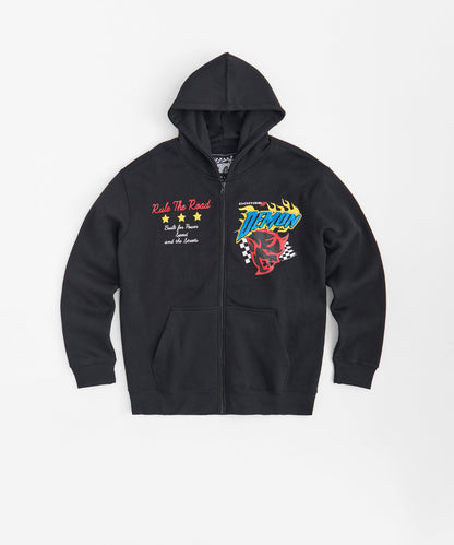 Dodge Demon Applique Full Zip Hoodie - Black