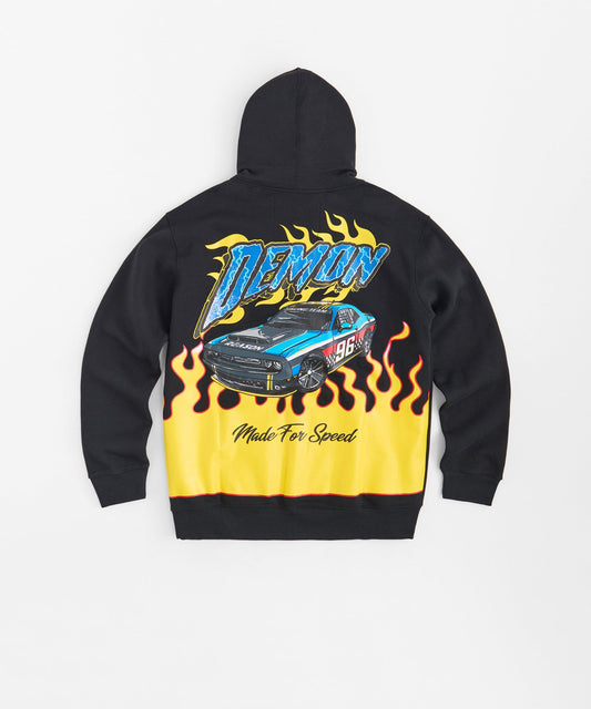 Dodge Demon Applique Full Zip Hoodie - Black