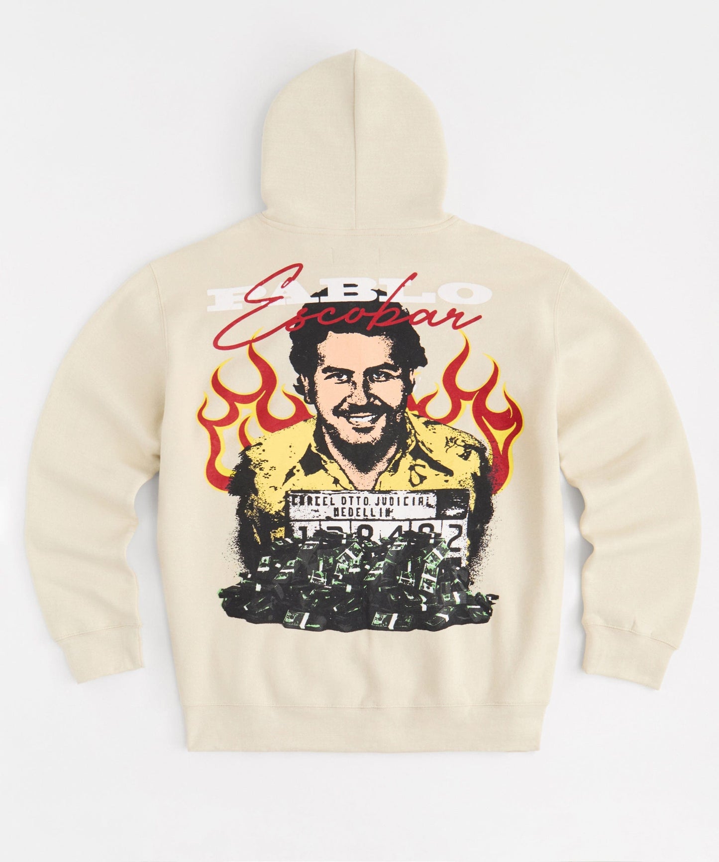 Pablo Full Zip Embroidered Hoodie - Khaki