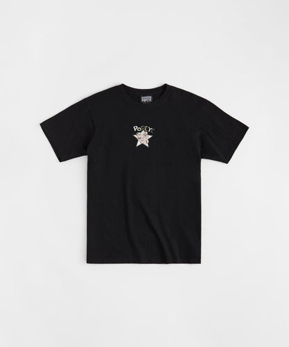 Popeye Mugshot Embroidered Short Sleeve Tee - Black