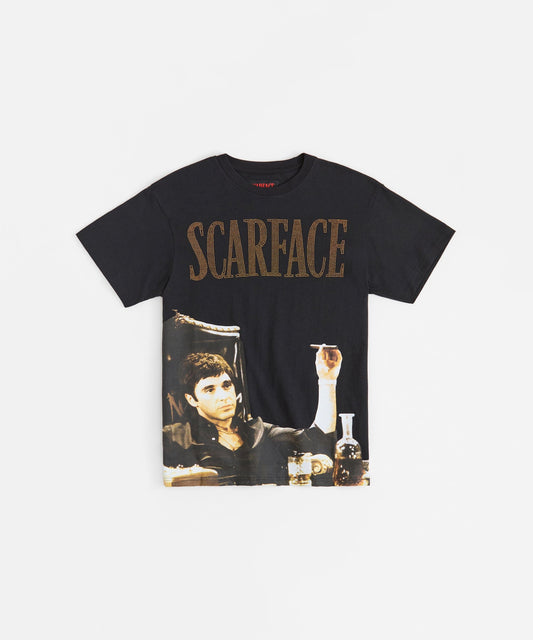 Scarface Rhinestones Short Sleeve Tee - Black