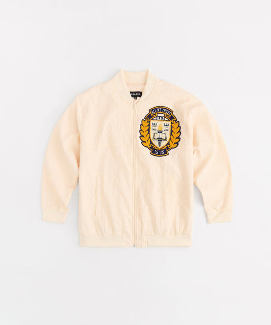 Coaches Chenille Patched Jacket - Cream