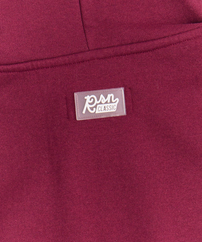 Essential Heavyweight Fleece Baggy Fit Hoodie - Burgundy