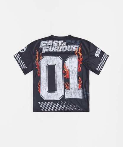 Fast & Furious 01 Cropped Football Jersey - Black