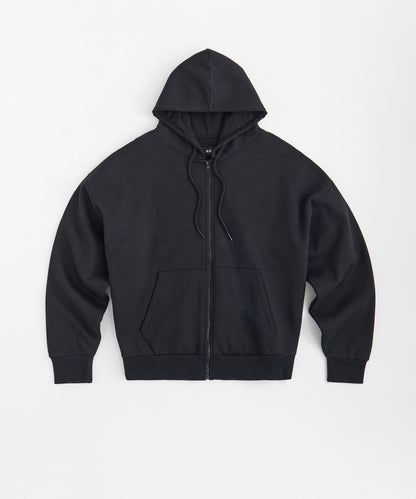 Essential Heavyweight Fleece Baggy Fit Comfy Hoodie - Black