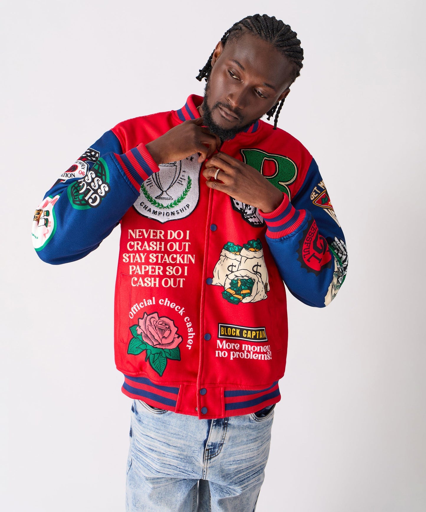 Captain Varsity Jacket - Red