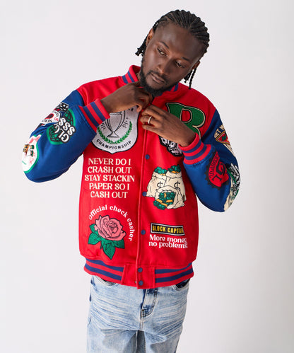 Captain Varsity Jacket - Red
