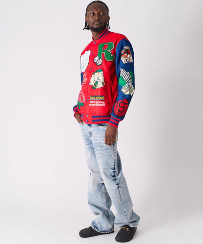 Captain Varsity Jacket - Red