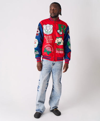 Captain Varsity Jacket - Red