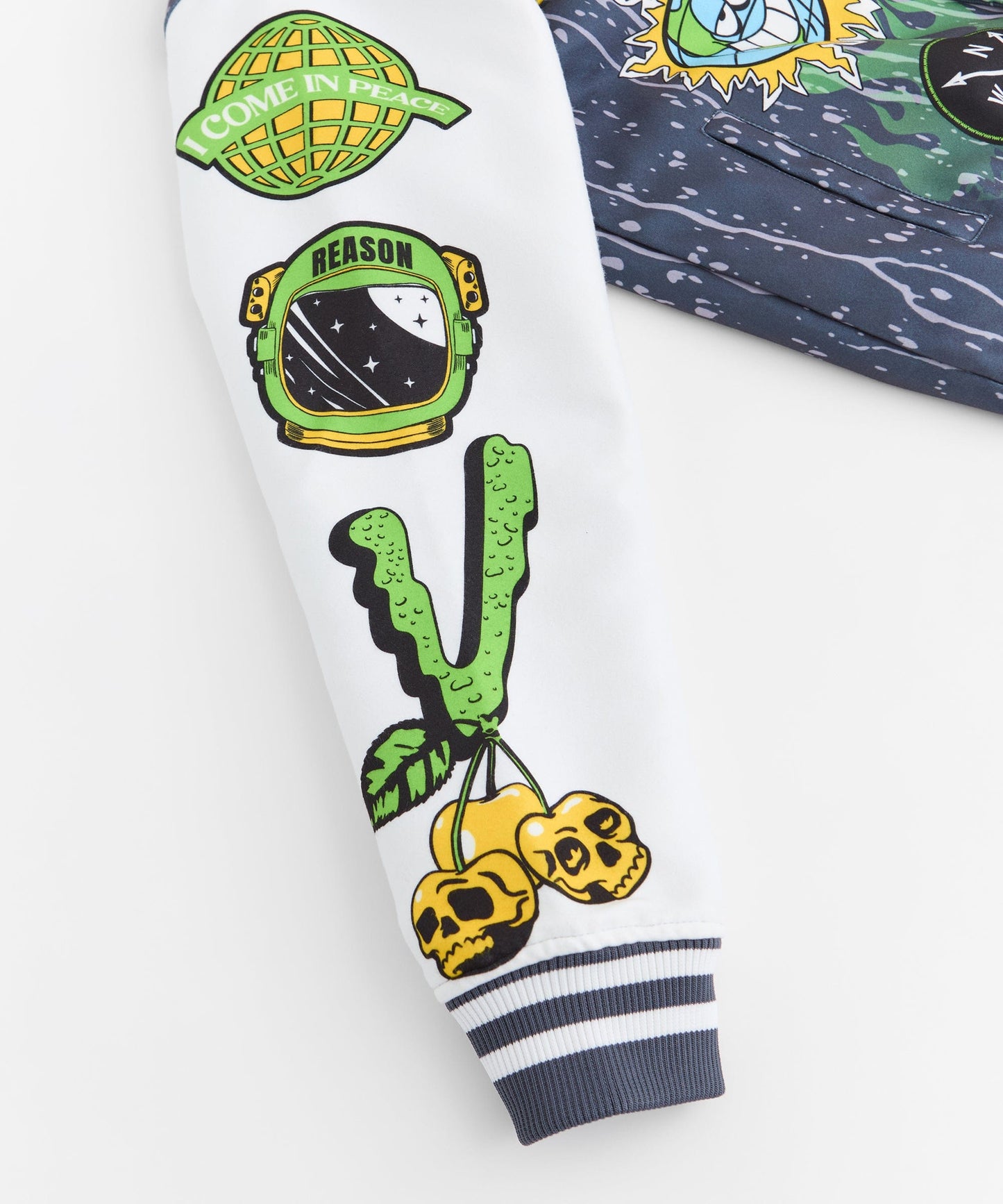 Space Defense Varsity Jacket - Grey