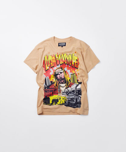 Lil Wayne New Orleans Short Sleeve Tee - Khaki
