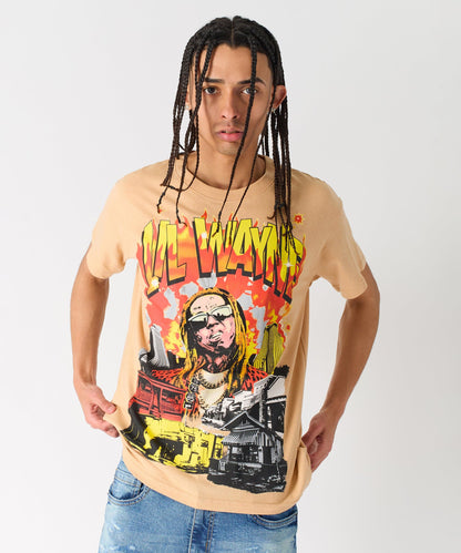 Lil Wayne New Orleans Short Sleeve Tee - Khaki
