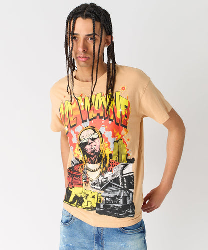 Lil Wayne New Orleans Short Sleeve Tee - Khaki