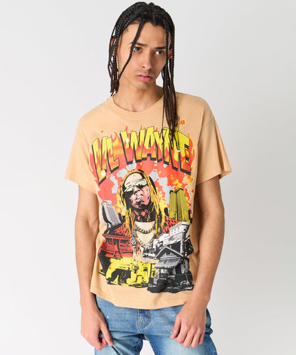 Lil Wayne New Orleans Short Sleeve Tee - Khaki